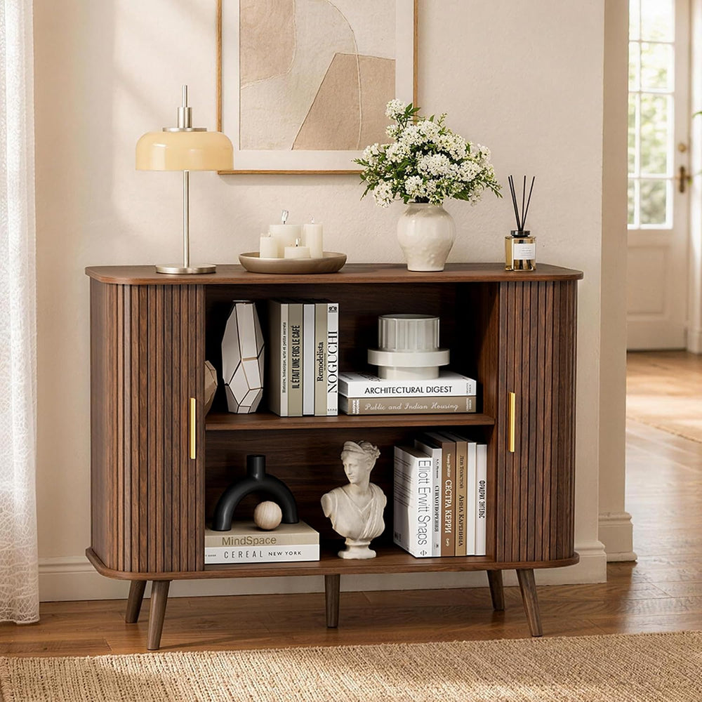 Pamapic 40" Sideboard Buffet Cabinet with Storage & Sliding Door, Wa...