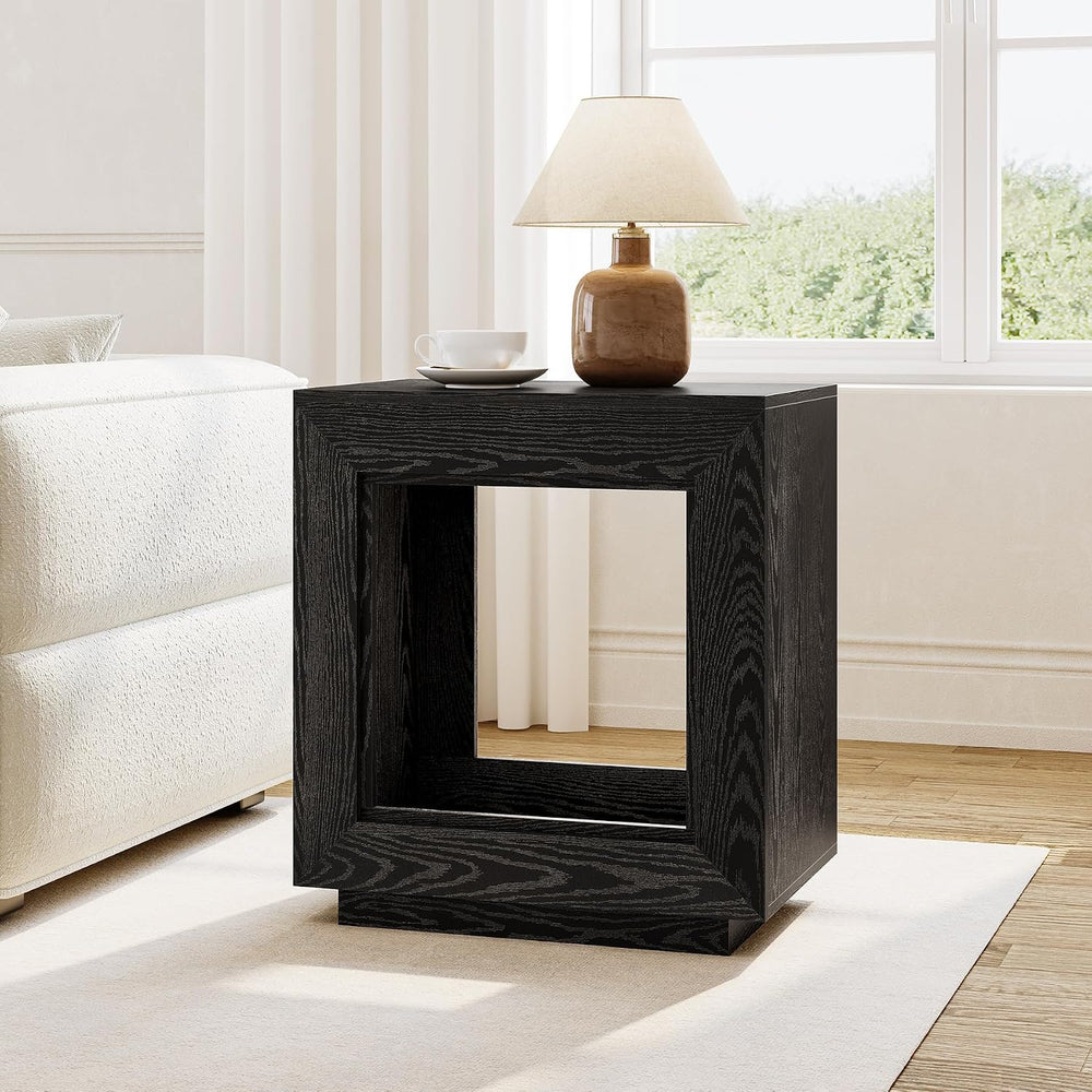 LITTLE TREE End Table with Storage, Wooden Square Side Table, Industrial Sofa...