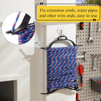Ripeng 6 Pcs Extension Cord Storage Reel, Portable Cord Holder with Handle, Christmas Lights Storage, Black Hose Organizer Wrap-Holds, H-Frame Reel Outdoor