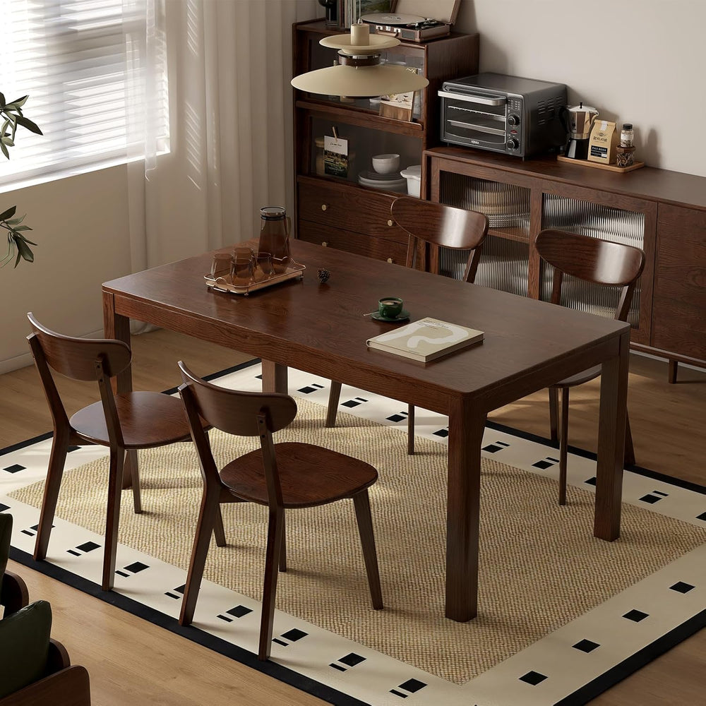 Dining Chairs, Kitchen Chairs, 100% Oak Solid Wood Modern Chair with Curved B...