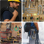 Heavy-Duty Extension Cord Holder 5-Pack, Three Sizes, Durable Nylon Cable Organizer Straps for Hanging Cables，Cords, Hoses, Ropes，Tools and Outdoor Organization