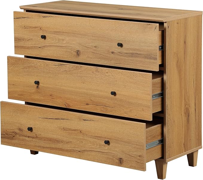 WAMPAT TV Stand Cabinets for 100+ Inches TVs, 3-in-1 Wood Media Console Table with Doors and Drawers, Modern Highboy Entertainment Center with Storage for Living Room Bedroom, Oak Brown