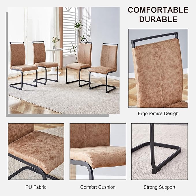 AZmac Modern Dining Chairs Set of 6,Armless Kitchen Chairs,Dining Room Chairs...
