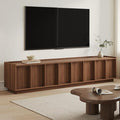 Mid Century Modern TV Stand with Storage,78.74" Wood TV Console Entertainment Center for Living Room,Walnut Media Console TV Cabinet Rectangular