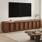 Mid Century Modern TV Stand with Storage,78.74" Wood TV Console Entertainment Center for Living Room,Walnut Media Console TV Cabinet Rectangular