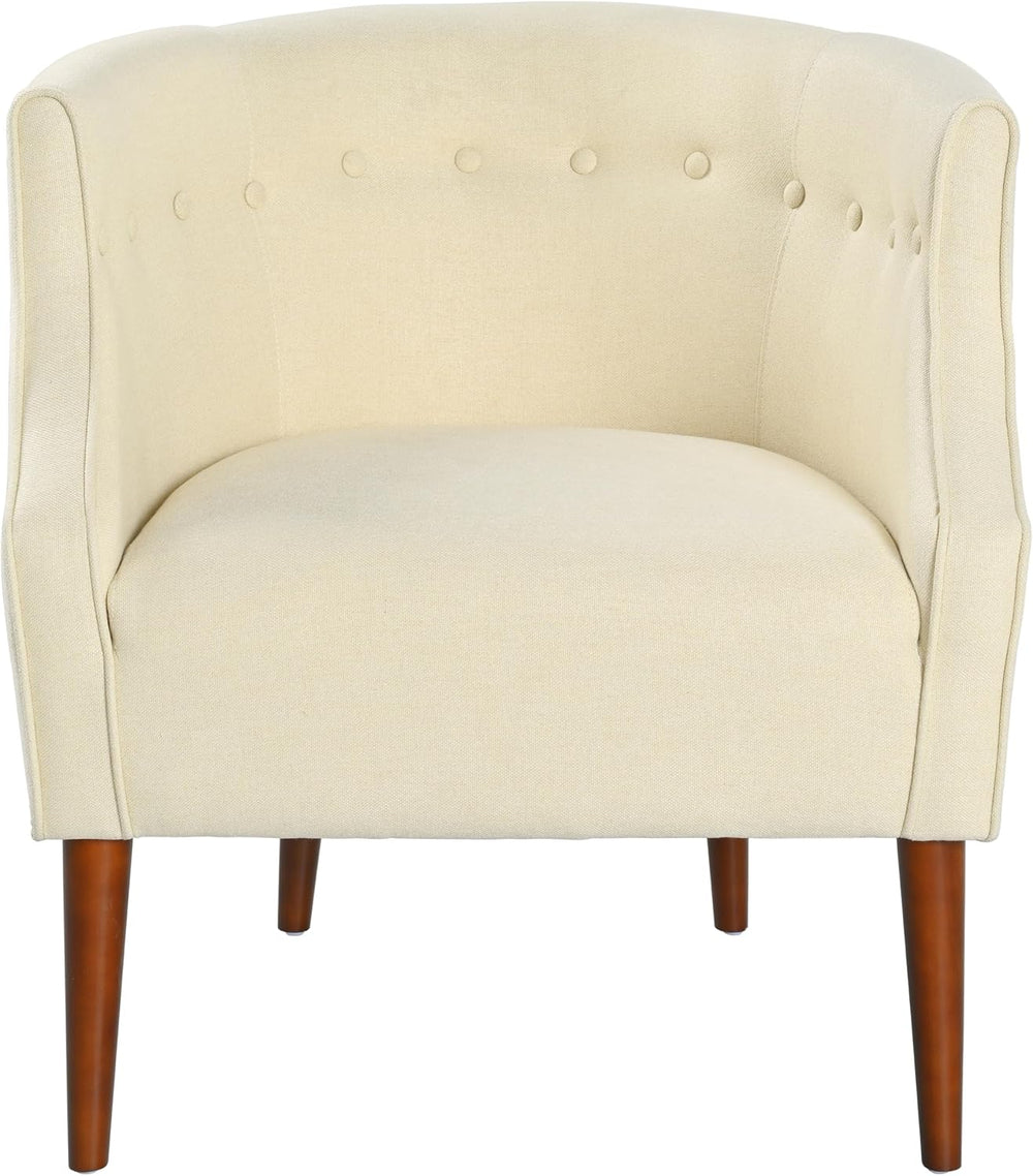 Christopher Knight Home Brandi Mid-Century Modern Fabric Upholstered Accent C...