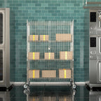 24"x48"x70" Metal Wire Chrome Security Heavy Duty Commercial NSF Certified Storage Unit | Mobile Wire Security Cage Kit