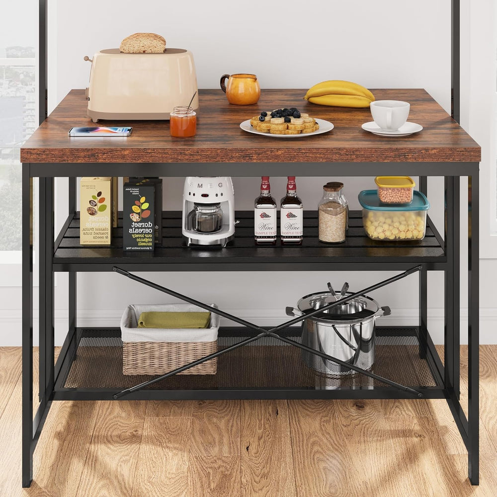 GarveeHome Kitchen Island with Storage, 42''Island Table for Kitchen ...
