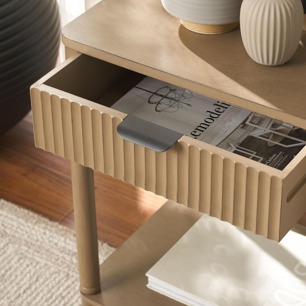 SAFAVIEH Home Collection Thurston Desert Brown 1-Drawer Accent Table