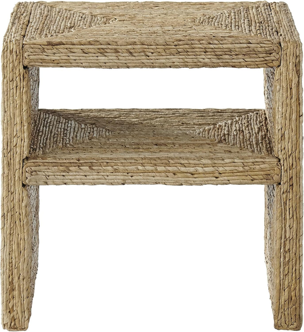 Crosley Furniture Marella Handwoven Banana Leaf End Table, Rattan Side Tables...