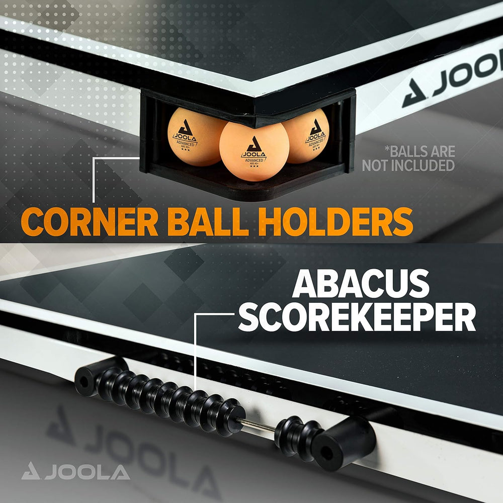 JOOLA Rally TL Professional MDF Indoor Ping Pong Table w/Quick Clamp Table Te...