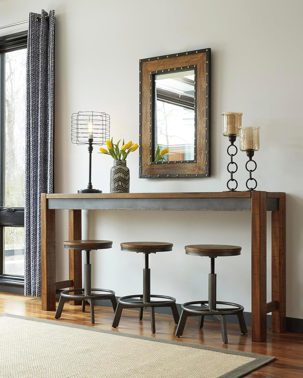 Signature Design by Ashley Counter Height Dining Table, 72-in Behind Couch