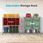 24"Depth Metal Wire Shelving Unit Storage Shelves Adjustable Kitchen shelf Microwave Stand Sturdy Steel Bakers Rack Standing Organizer 1650LBS for Commercial Pantry Garage Factory industrial warehouse