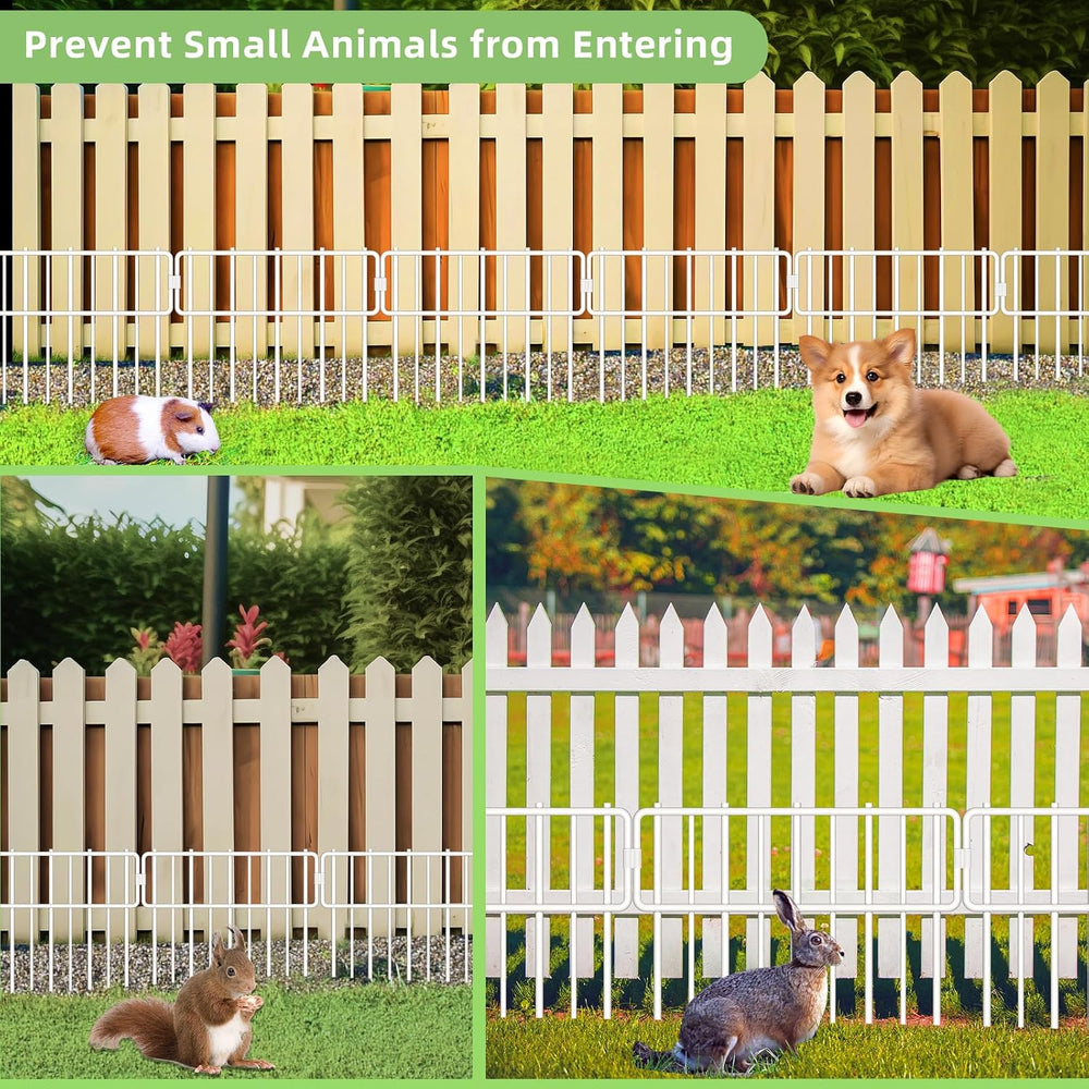 Blingluck Animal Barrier Fence, 10 Pcs Upgrade 1.26 in Gap Decorative Fences ...