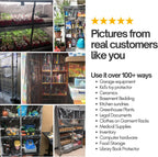 Formosa Covers Premium Clear Front Wire Shelf Steel Rack Cover Off White - Heavy-Duty Storage Solution for Wire Shelving Rack (48”Wx18”Dx72”H) - Waterproof PVC, Water/Dust Resistant Fabric, Zippers | Keep It Clean & Seen | Dustproof Waterproof 300D