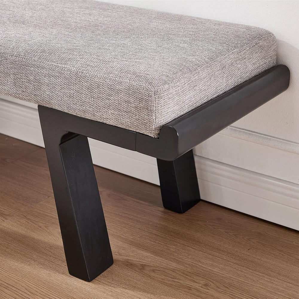 Zesthouse Solid Wood Bench for Bedroom End of Bed, Upholstered Small Entryway...
