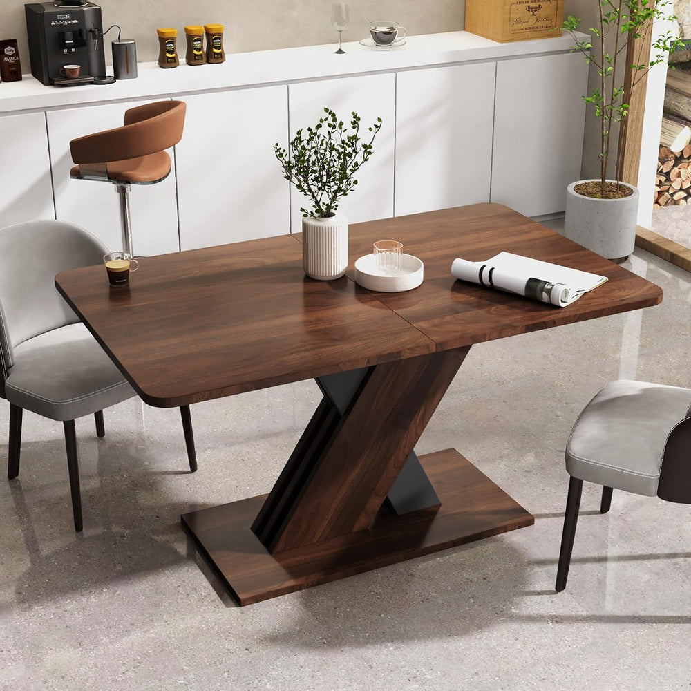 70.87'' Extendable Wood Dining Table, Modern Multifunctional Rectangl...