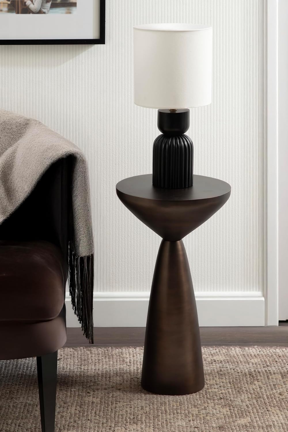 Kate and Laurel Steeves Modern Sophisticated Metal Side Table, 13 x 13 x 23, ...