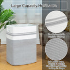 OIAHOMY 91L Laundry Hamper, XXXLarge Laundry Basket, Collapsible Cotton Rope Basket,Woven Storage Basket for Blankets,Clothes,Pillows-16x15x24-Grey