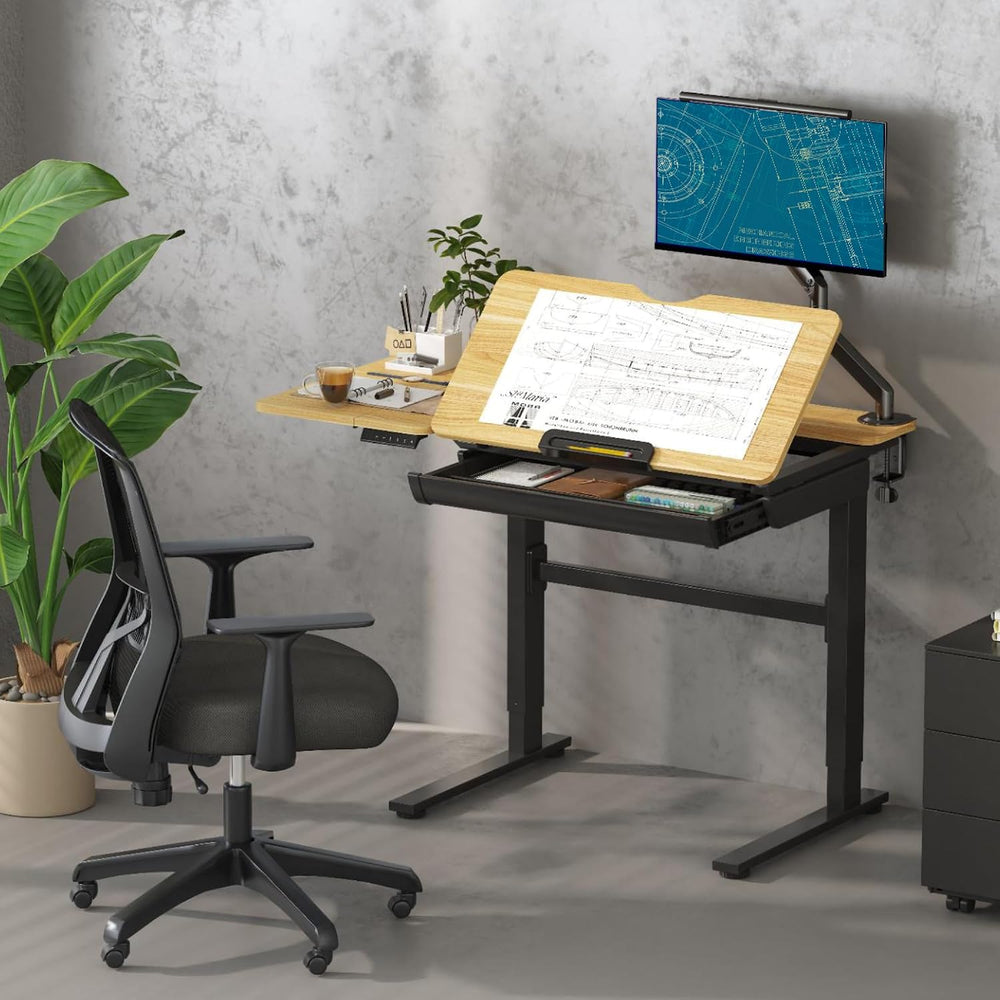 FLEXISPOT Electric Drafting Table Adjustable Height 47.2"x23.6" Sta...