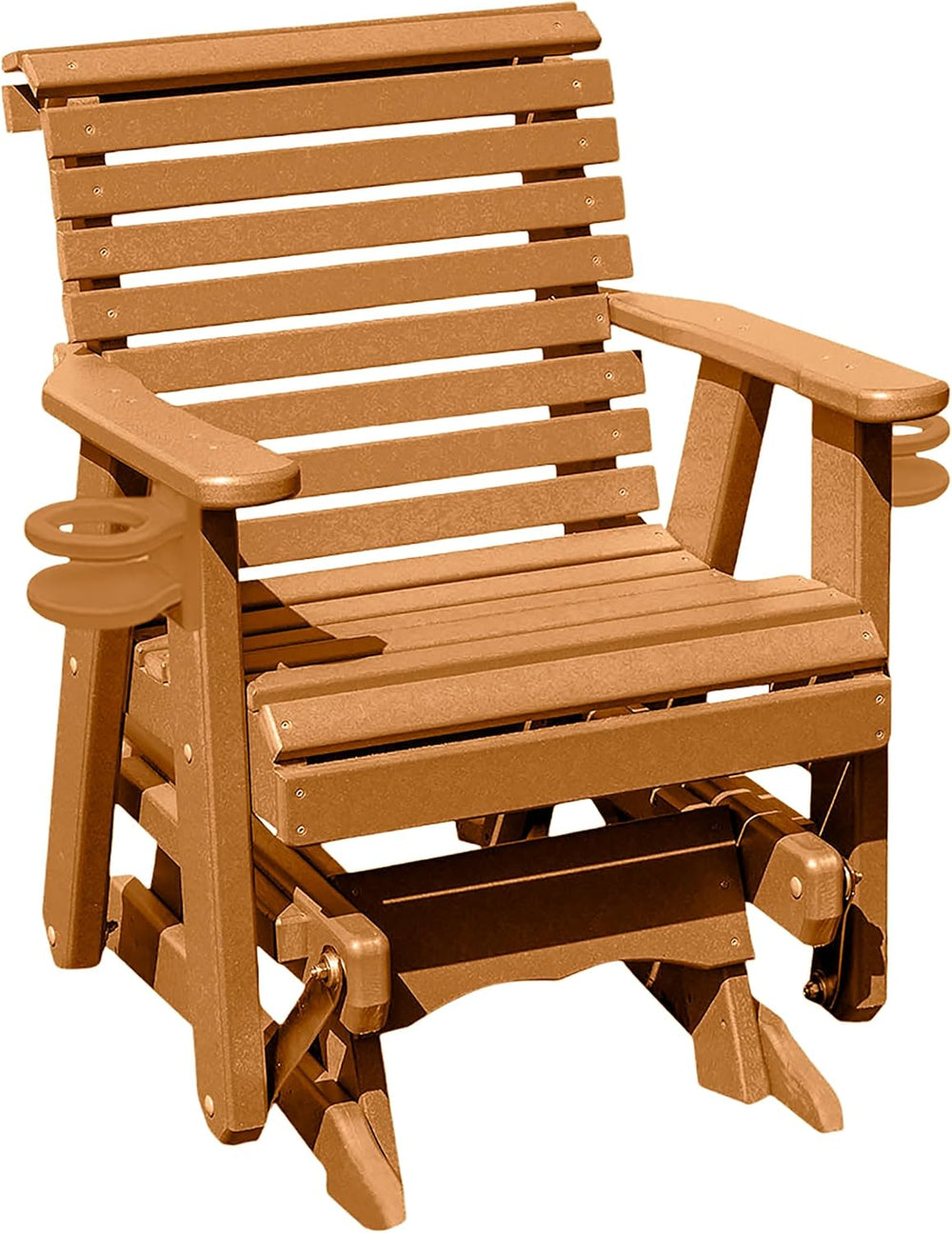 Amish Craftsmanship Made in USA 2FT Heavy Duty Poly Lumber Wood Porch Glider ...