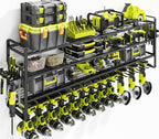 KAFAHOM Large Power Tool Organizer Wall Mount-13 Drill Holder for Garage,4 Layer Power Tool Rack,Tool Organizer and Storage with 2 New Accessories, Gifts Idea for Men Dad Husband