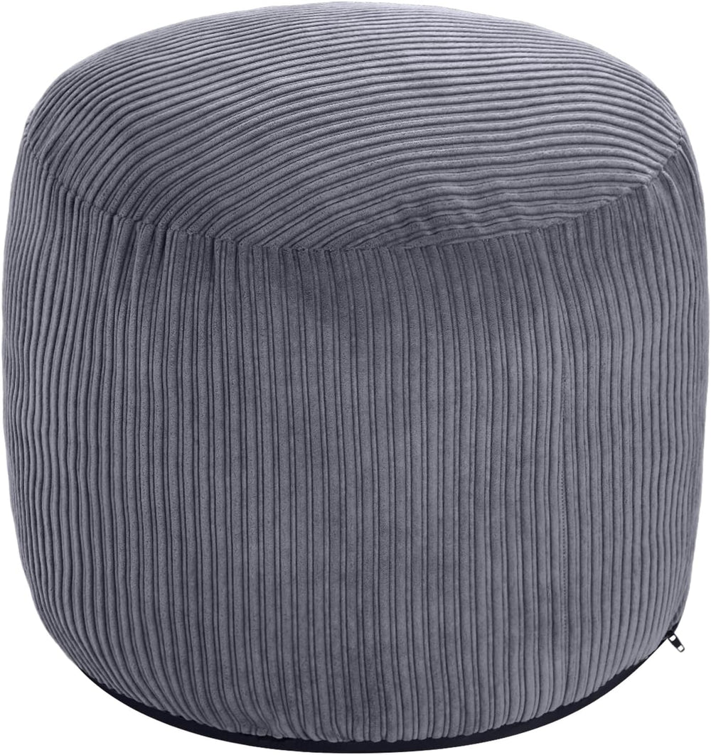 WSOFRLAC Pouf Ottoman Foot Stools Ottoman with Foam Small Corduroy Ottomans f...