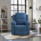 Recliner Sofa Set Couches for Living Room Chair Fluffy Fabric Living Room Furniture Sets, Adjusted Reclining Couch Furniture Sofa Set for Theater Seating, Light Blue
