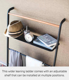 Yamazaki Home Leaning Ladder with Shelf, Space Saving
