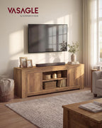 VASAGLE TV Stand, Farmhouse Entertainment Center with Storage Cabinets | Media Console Table for Living Room, Bedroom, for 65 Inch TV, Honey Brown ULTV623K101S