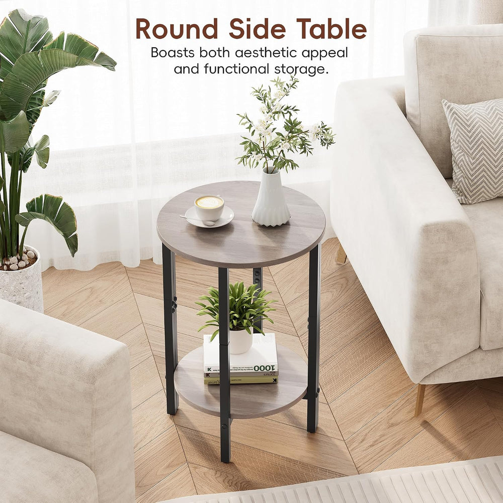 Vagusicc Side Tables Small End Tables, Set of 2 Half Round Side Table for Liv...