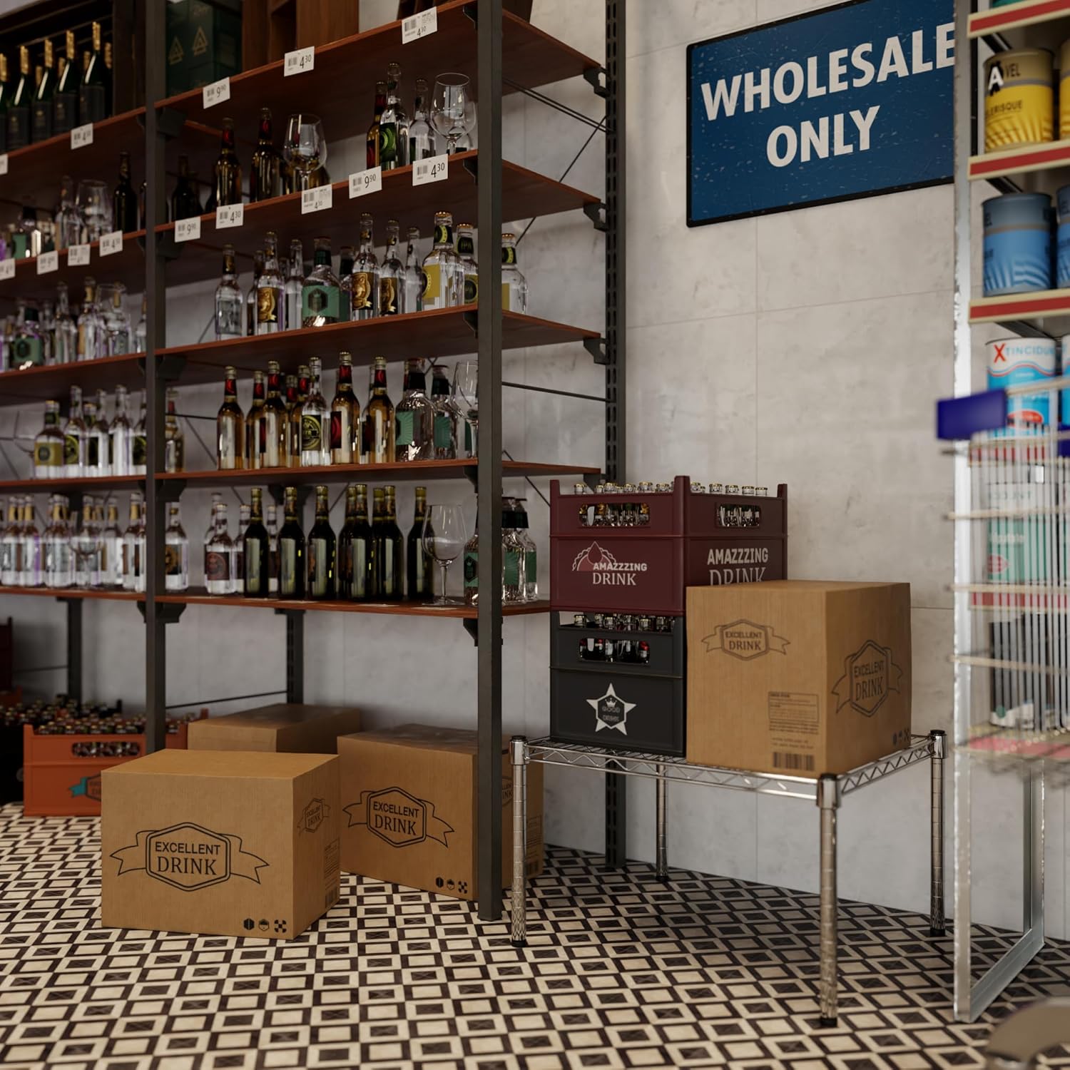 21" Deep x 24" Wide x 14" Height Wire Shelving Kit | 1-Tier | NSF Commercial Storage Rack Unit