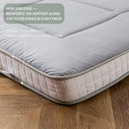 MAXYOYO Futon Mattress, Padded Japanese Floor Mattress Quilted Bed Mattress Topper, Extra Thick Folding Sleeping Pad Breathable Floor Lounger Guest Bed for Camping Couch, Grey, Full