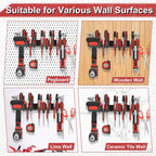 Metal Screwdriver Organizer, Wall Mount Plier Organizer Hammer Holder, Hand Tool Storage Rack for Garage Workshop Workbench(Black, 1PC)
