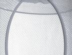 Libeder Mesh Hanging Storage Space Saver Bags Organizer,Foldable Storage Organizer 4 Compartments Toy Storage Basket for Kids Room Bathroom 3 Sets Grey