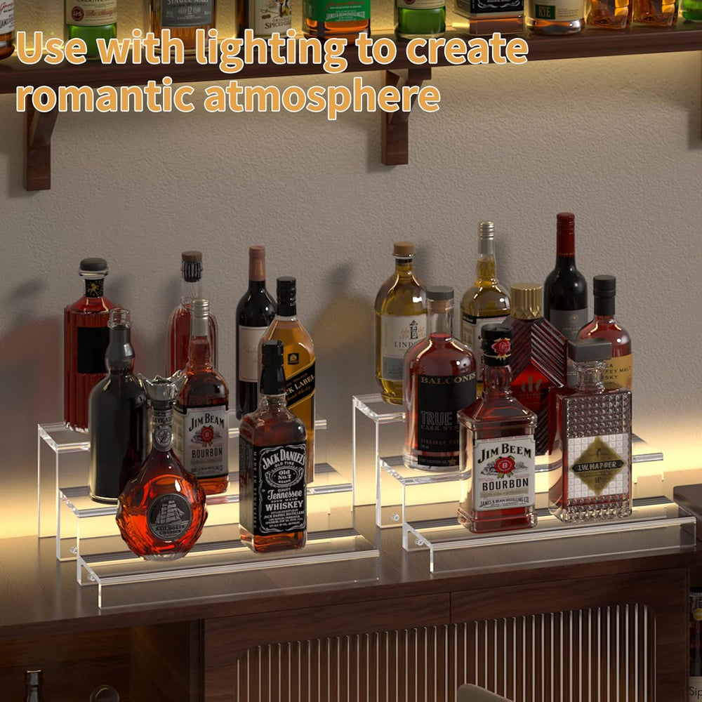 JUESHA 3 Tiers Bar Shelves for Liquor Bottles (Patent: D1076520S) | 15" ...