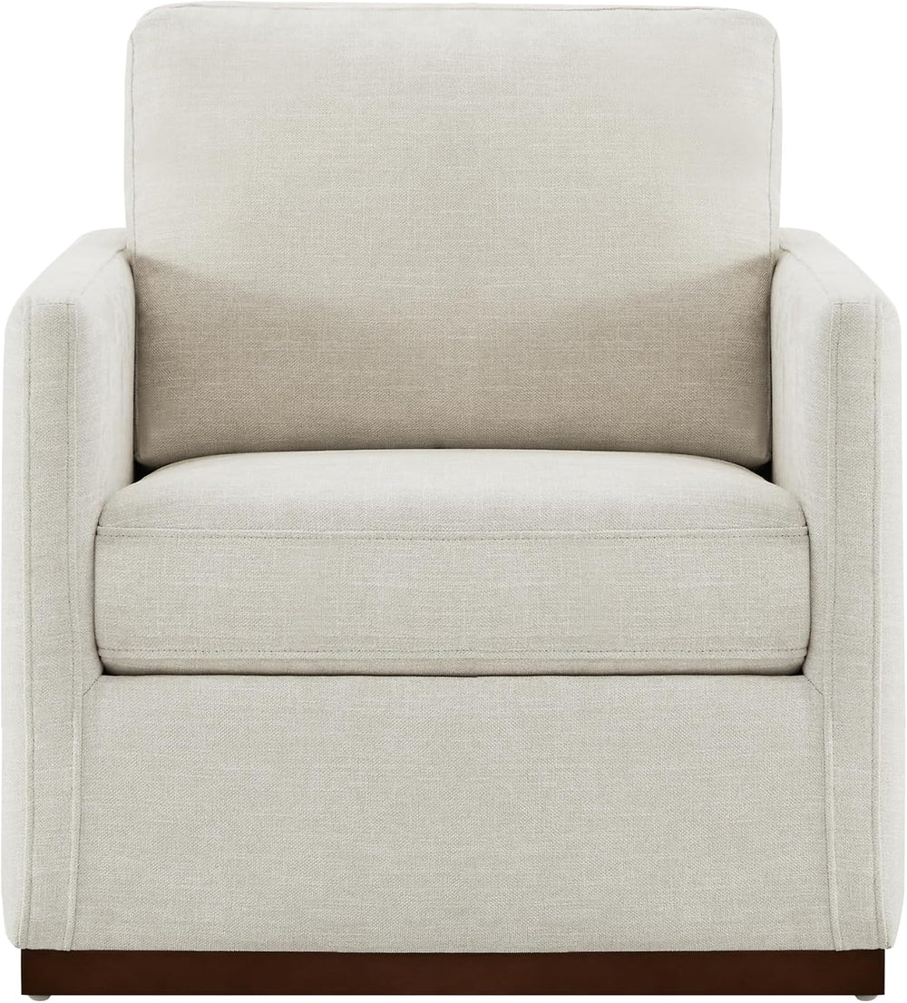 CHITA Swivel Accent Chair, FSC Certified Wood Frame, Fully Assembled, Linen |...