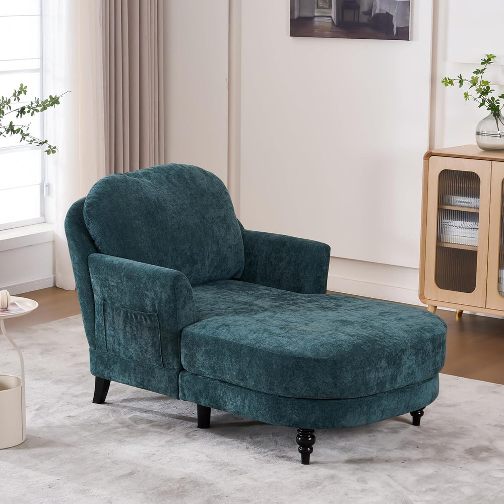 Chaise Lounge Chair Indoor, 59.8" Oversized Couch Reading Chairs, Chenil...