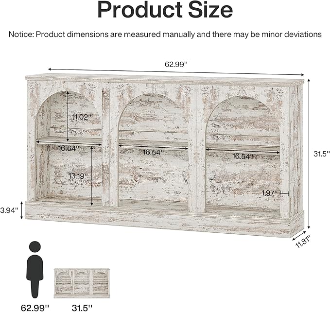 Tribesigns TV Media Consoles for Living Room, Farmhouse Entertainment Center ...
