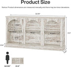Tribesigns TV Media Consoles for Living Room, Farmhouse Entertainment Center with Storage Cabinets, Modern Television Stand for Bedroom, Distressed White