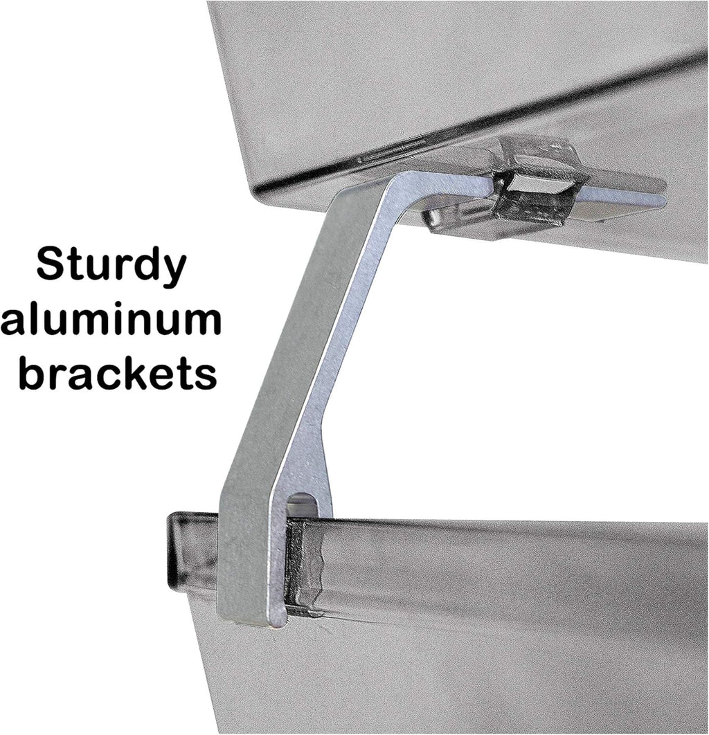 Acrimet Facility 2 Tier Letter Tray, Side Load, Letter Size/A4, Desktop File Organizer, Plastic (Clear Smoke Color)