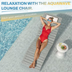 Aquawave Pool Lounge Chairs Set of 2 with Hedrest for 8-10 in Pool, Grey
