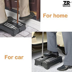 Folding Step Stool 5 Inch, Foldable Plastic Step Stool with Non-Slip Textured Surface and Carry Handle, Portable Compact Stool for Kitchen, Bathroom, Closet, RV, Garage and Home Use