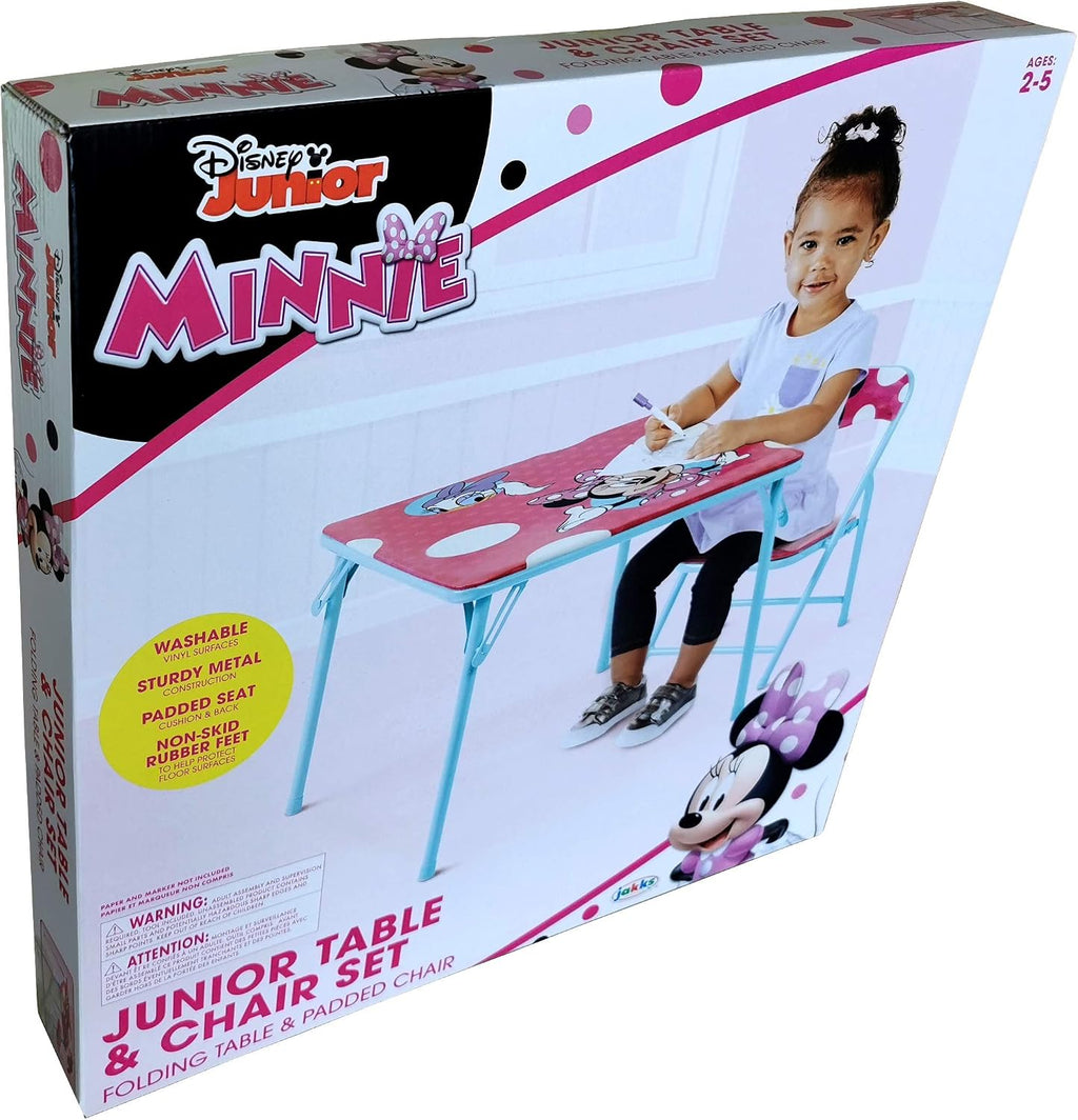 Jakks Pacific Minnie Jr Activity Table Set with One Chairs ,Teal and Red