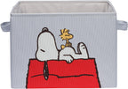 Lambs & Ivy Snoopy Foldable/Collapsible Storage Bin/Basket Organizer w/ Handles