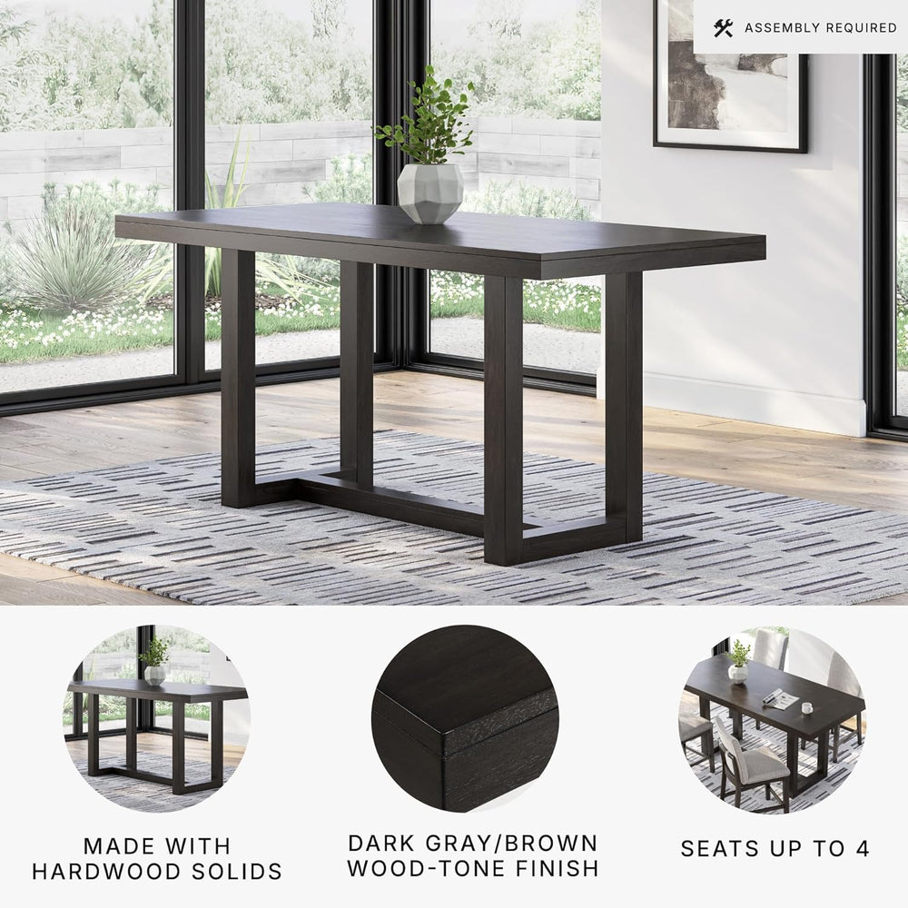 Signature Design by Ashley Neymorton Modern Counter Height Dining Table with ...
