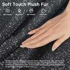 Bean Bag Chairs for Adults, Memory Foam Couch Loveseat Sofa Chair, Soft Teddy Material Cozy Comfy Reading Nook Chairs, Floor Chair for Living Room Bedroom Office(Black-White)