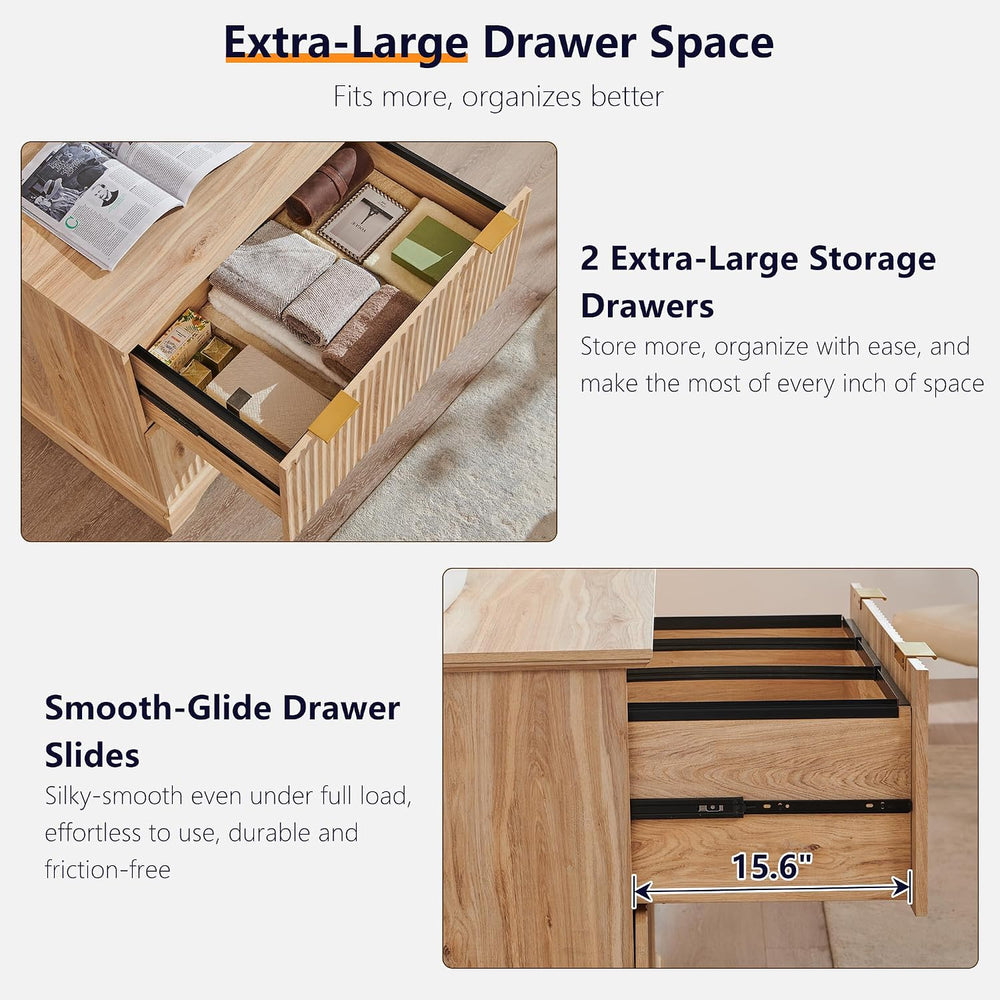30"File Cabinet W/Charging Station, w/Files Hanging Rod for Letter/Legal...