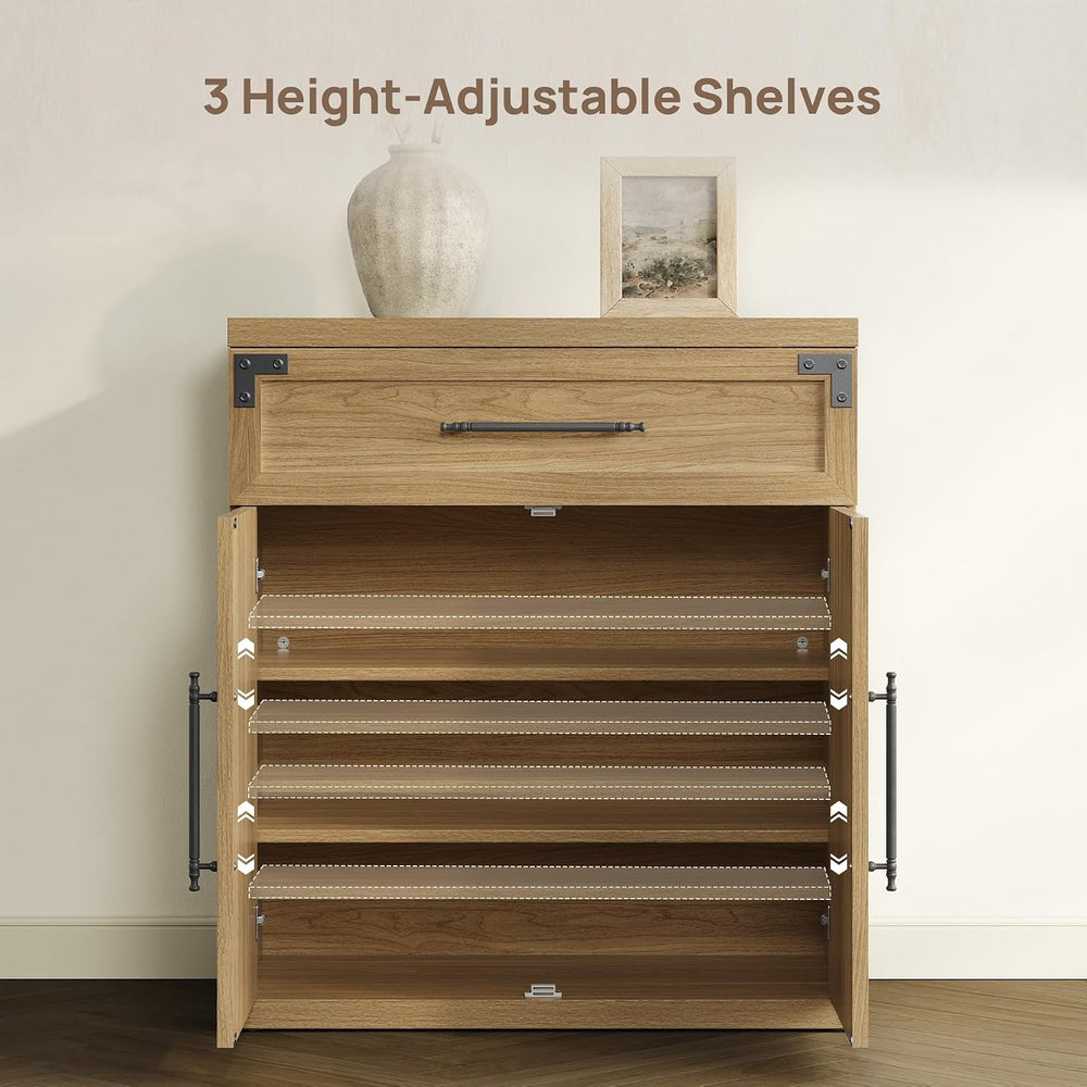SICOTAS Buffet Cabinet with Drawer - Modern Sideboard Cabinet with Storage, W...