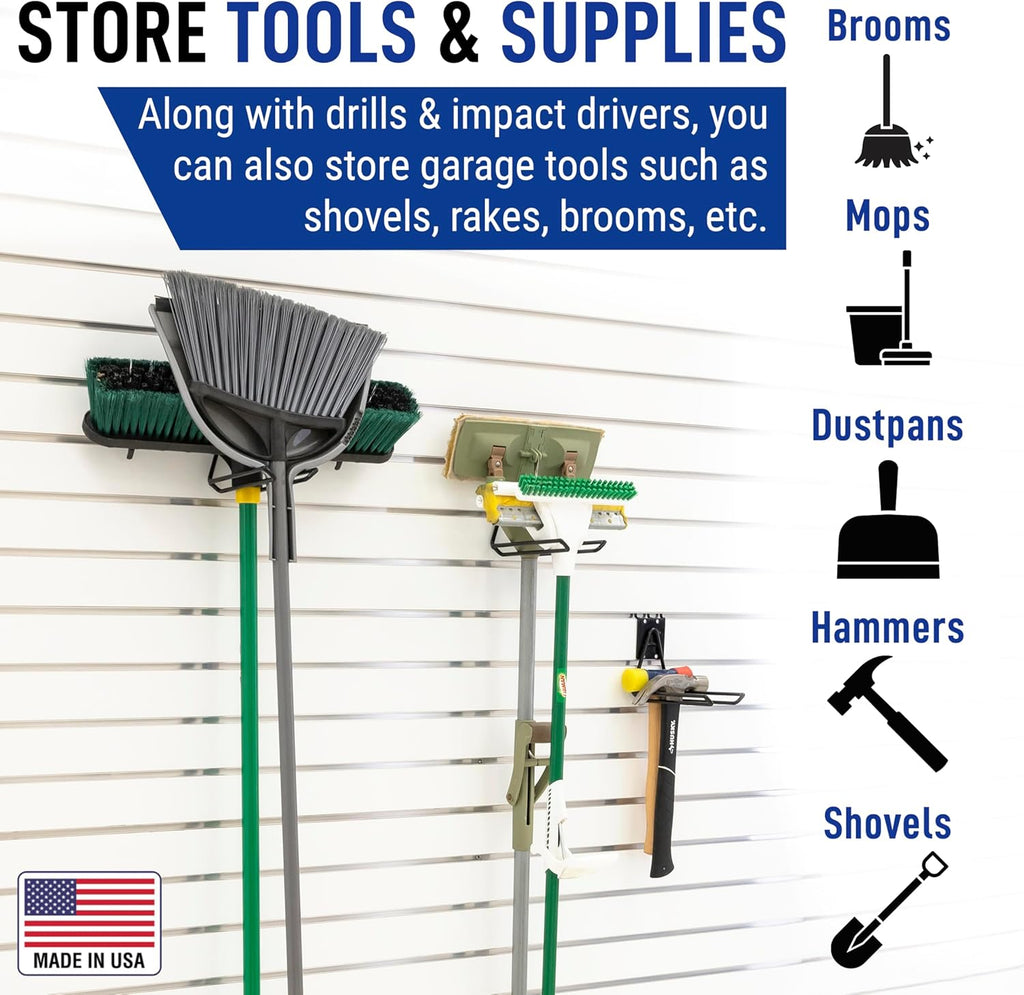 Victory Display Heavy Duty Garage Hooks | for Tools, Ladders, Garden Equipment | Fits Pegboard & Slatwall | Storage Hook for Hanging | Shed Wall Organizer for Tool Rack, Garage Wall Hangers | 3-Pack